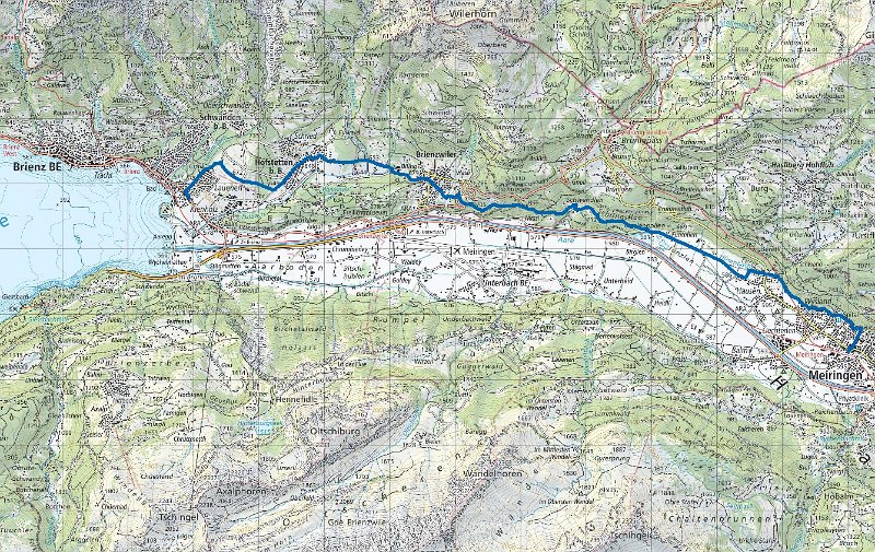 aarewegmap_Seite_01.jpg - Meiringen - Brienz ; 13 km